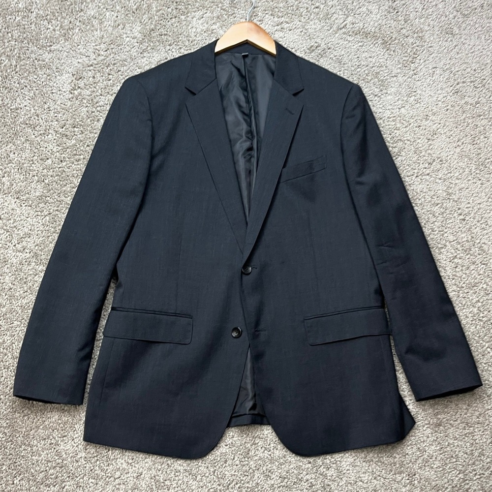 Bonobos Blazer Men 42R Charcoal Gray Slim Fit Wool Blend 2-Button Sport Coat EUC